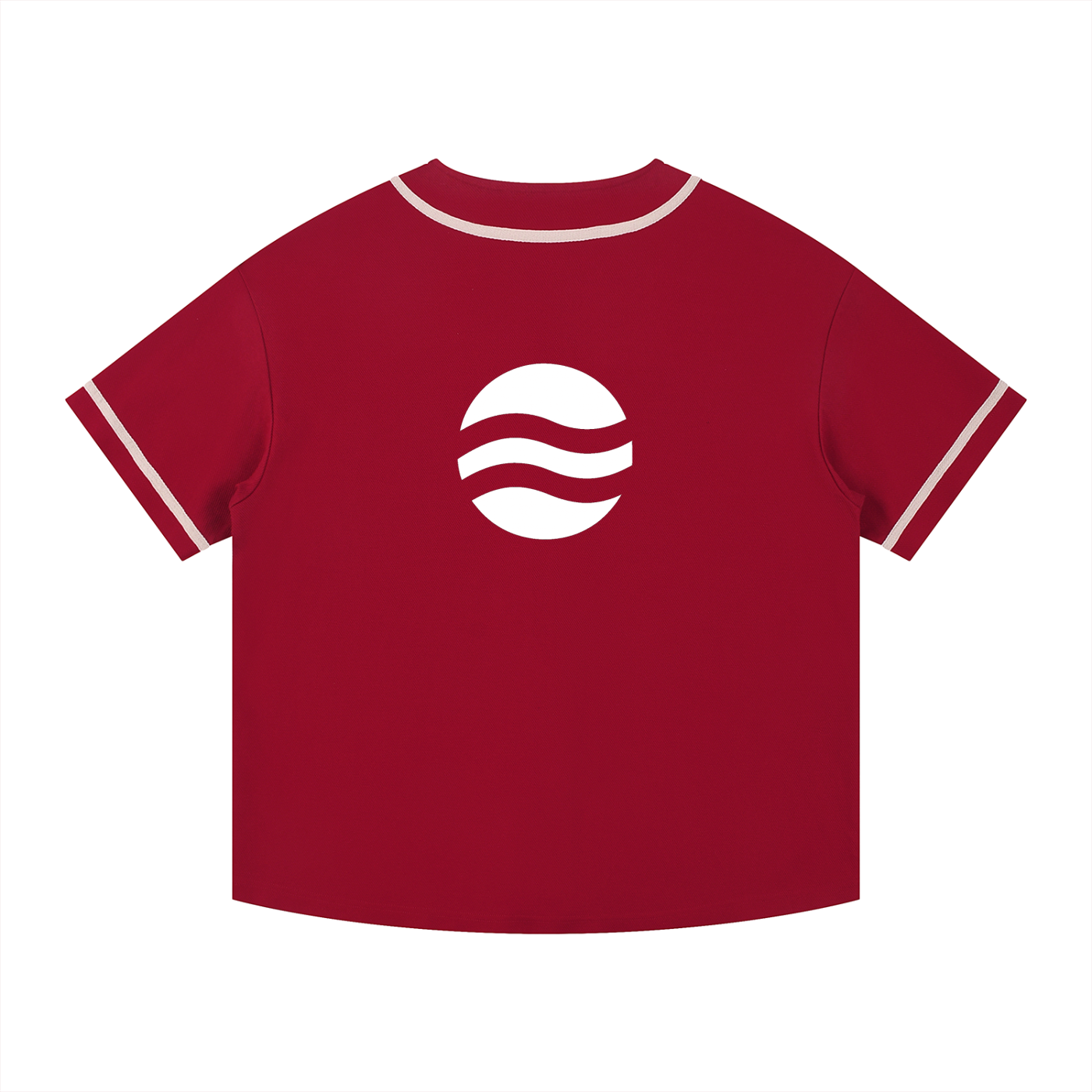 Contrast Piped Button-Up Jersey