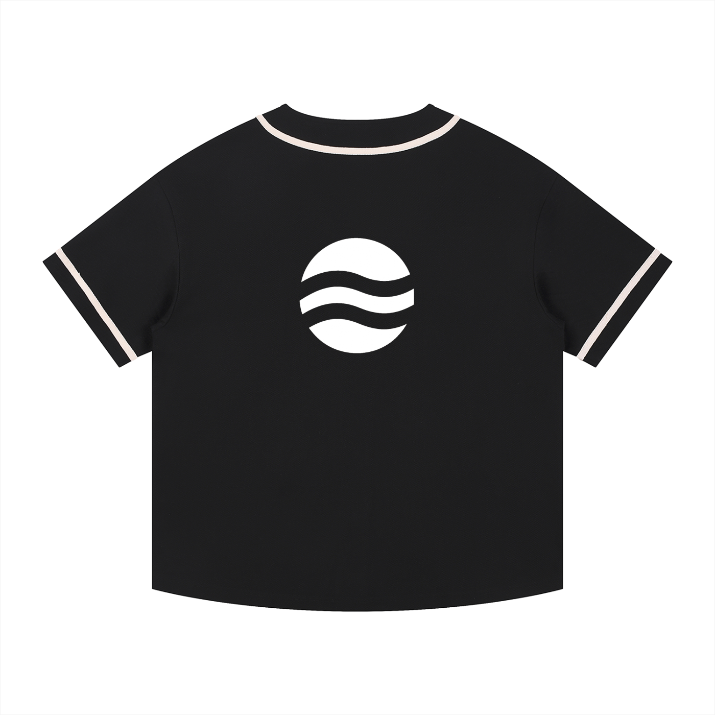 Contrast Piped Button-Up Jersey