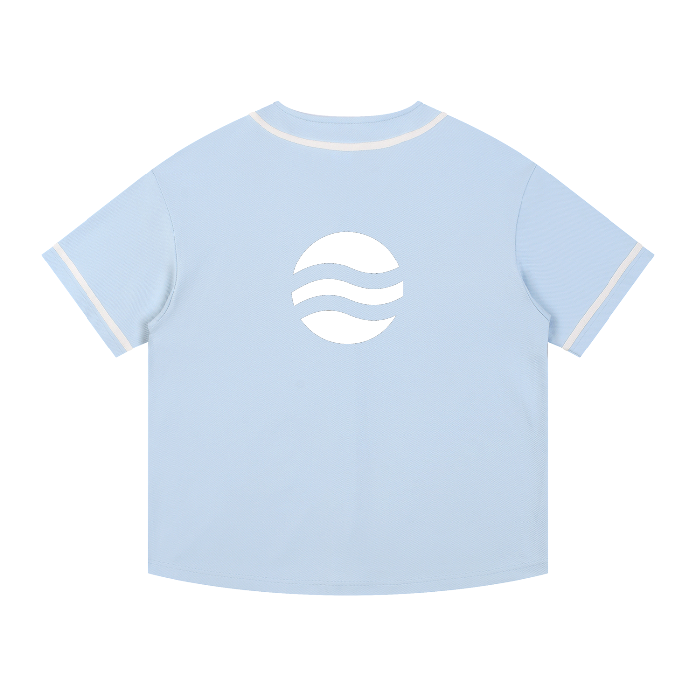 Contrast Piped Button-Up Jersey