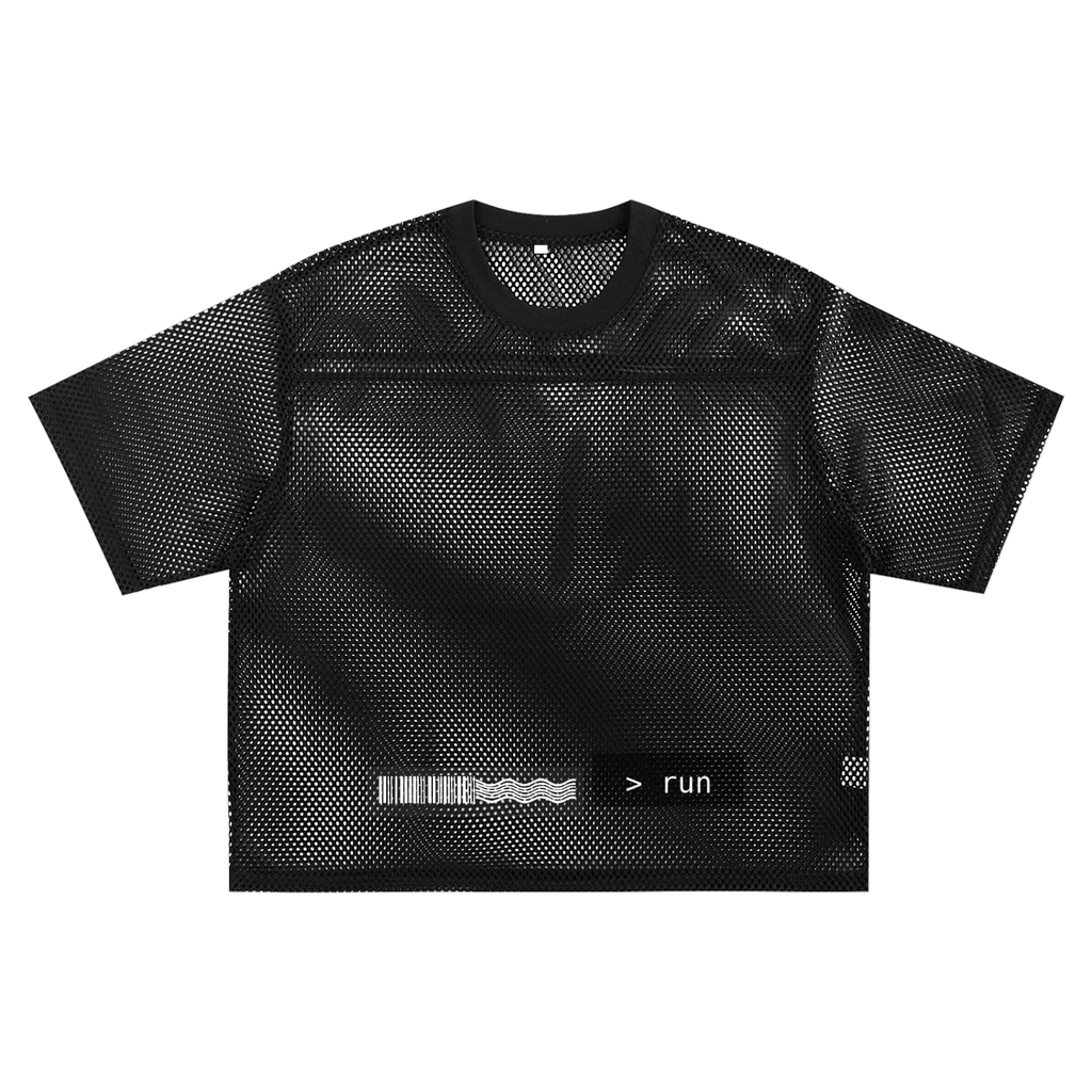 See-through Boxy Net T-shirt