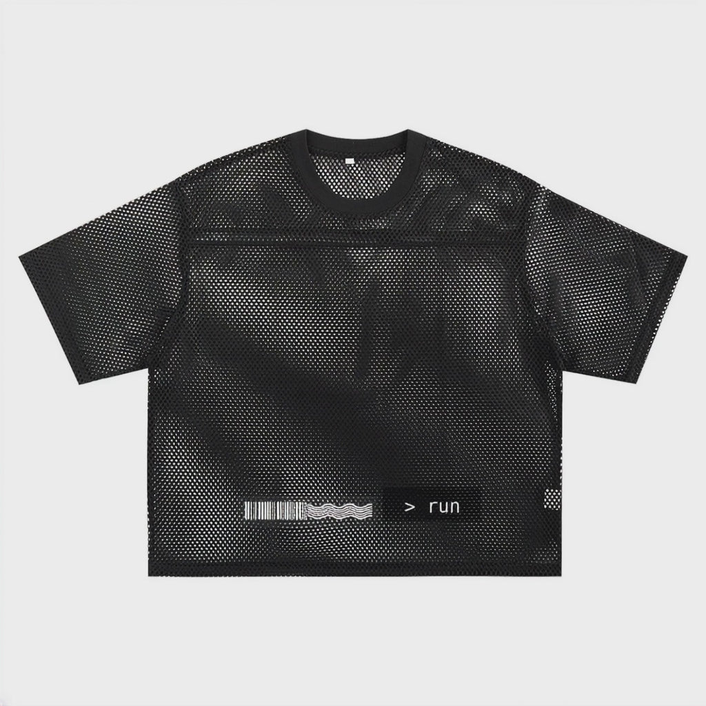 See-through Boxy Net T-shirt